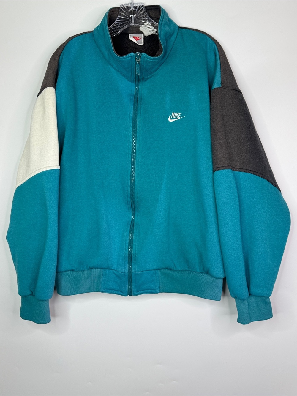 Vintage Nike Blue Colorblock Full Zip Jacket Size Large 90s
